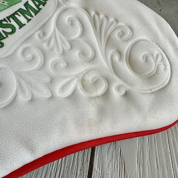 Vintage Christmas Stocking Baby's First Christmas Satin 15”  Rennoc - Picture 5 of 6